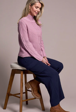 Tribal Tribal Vintage Lilac Mock Textured Sweater CK