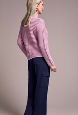 Tribal Tribal Vintage Lilac Mock Textured Sweater CK