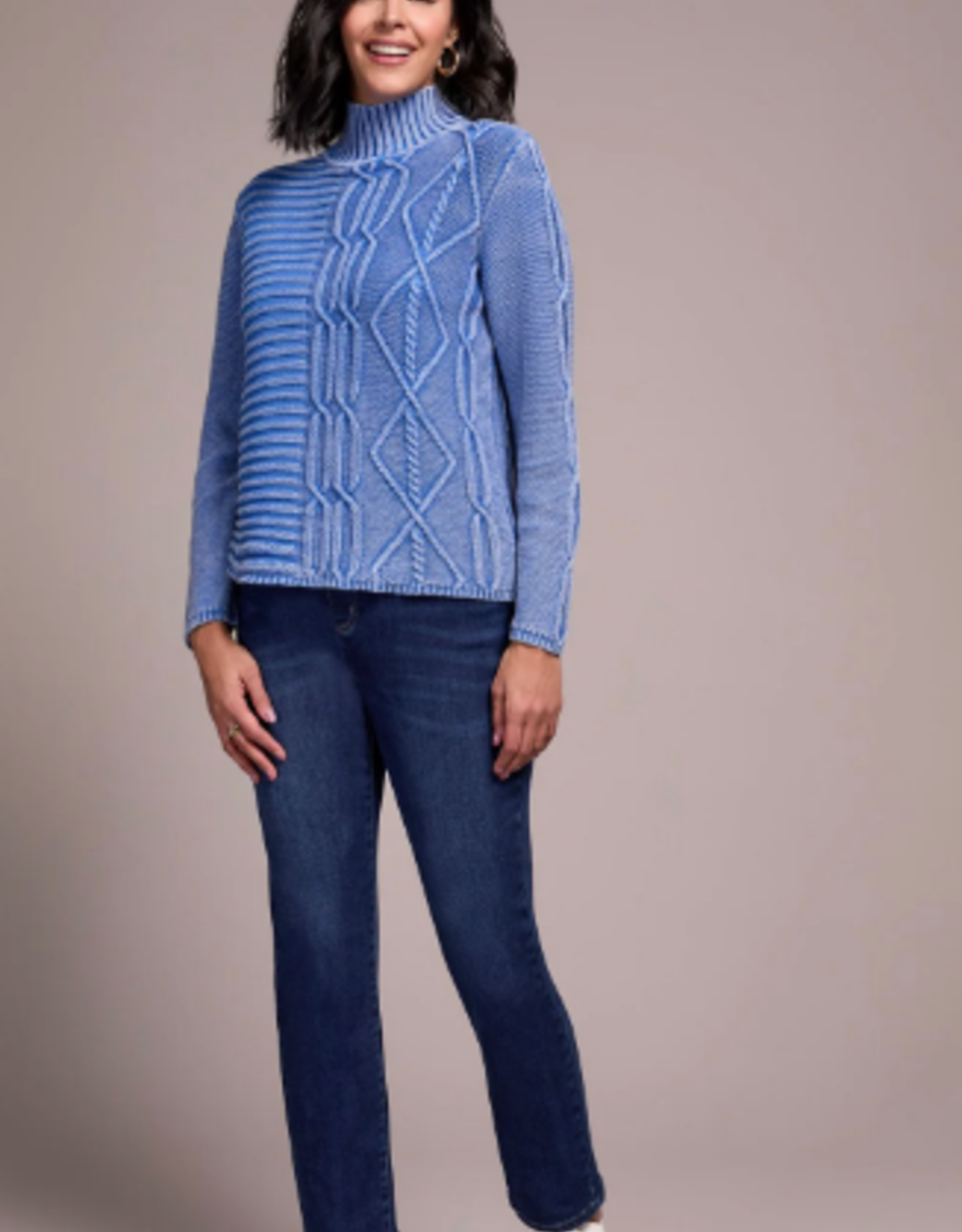 Tribal Tribal Ultra Blue Textured Sweater CK