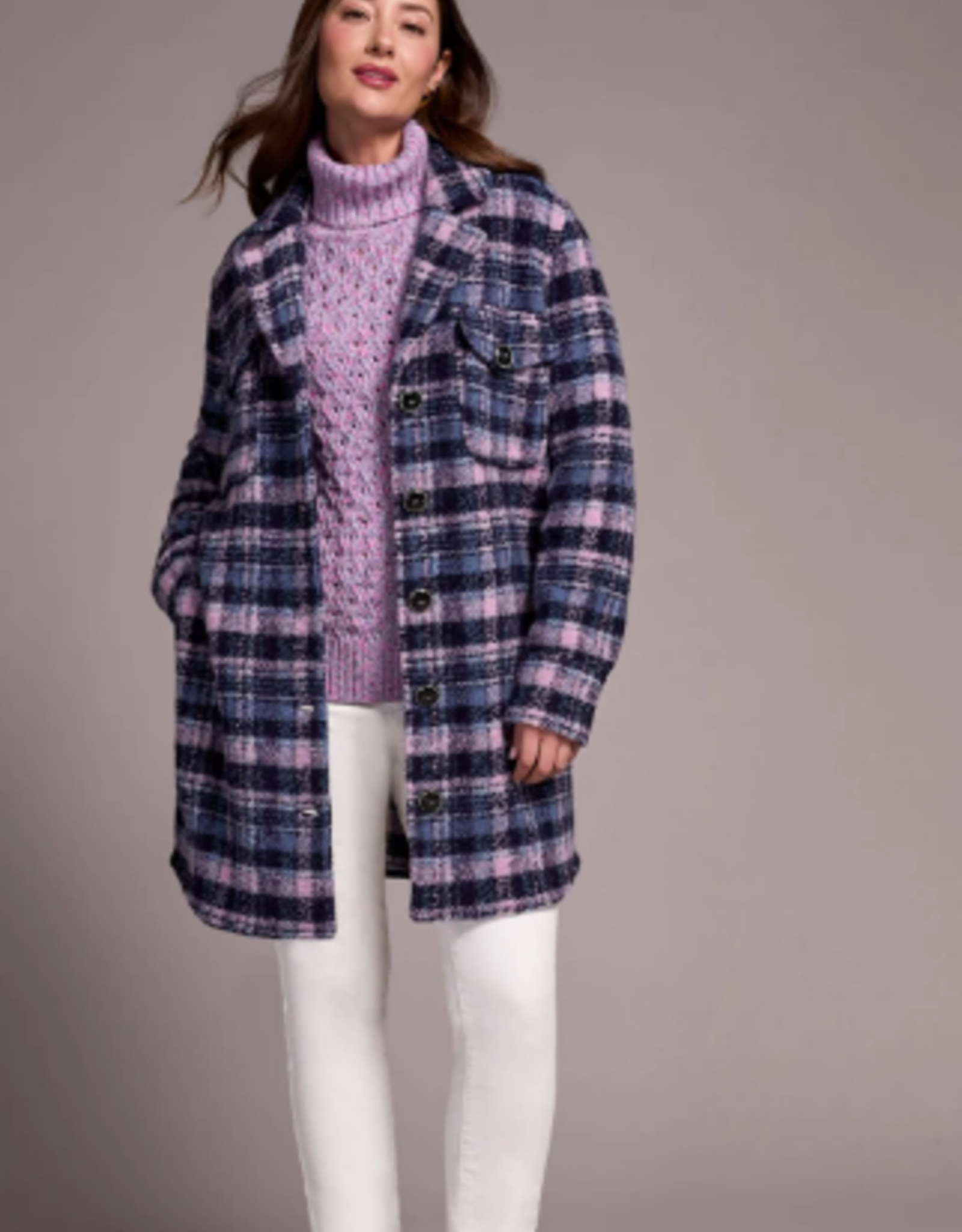 Tribal Tribal 5966O Vintage Lilac Notch Collar Jacket OE