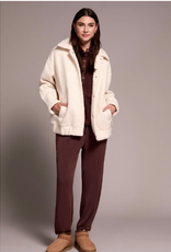 Tribal Tribal Sophia  Cream Snap Up Cream Bomber Jacket HK