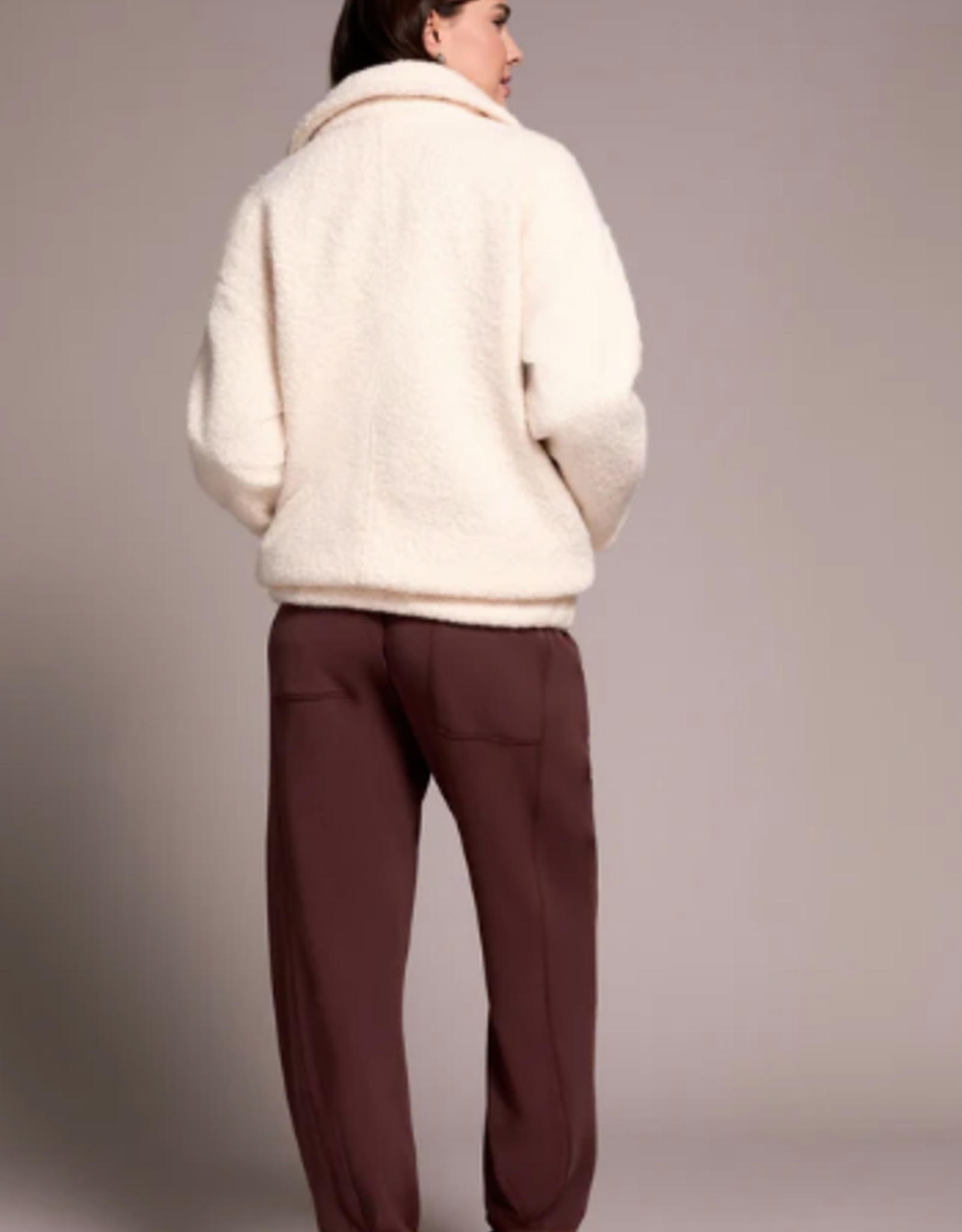 Tribal Tribal Sophia  Cream Snap Up Cream Bomber Jacket HK