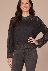 Democracy Democracy Charcoal Mock Neck Sweater AH