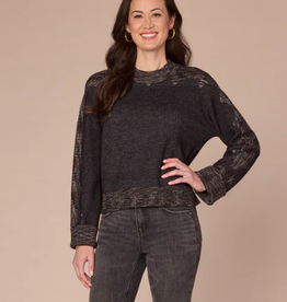 Democracy Democracy Charcoal Mock Neck Sweater AH