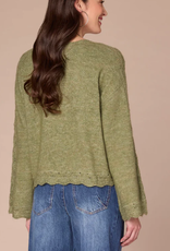 Democracy Democracy Green Willow Petite Sweater Top