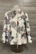 Pure Essence PURE essence Cream Floral  Zip Up Jacket  CS