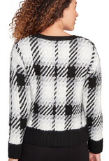 skyes the limit Skye's The Limit ONYX  Metallic  Plaid Petite Sweater LO