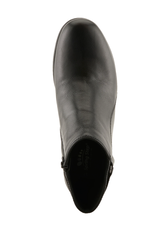 Spring Footwear Spring Footwear Black Wedge Zip Ankle Boot