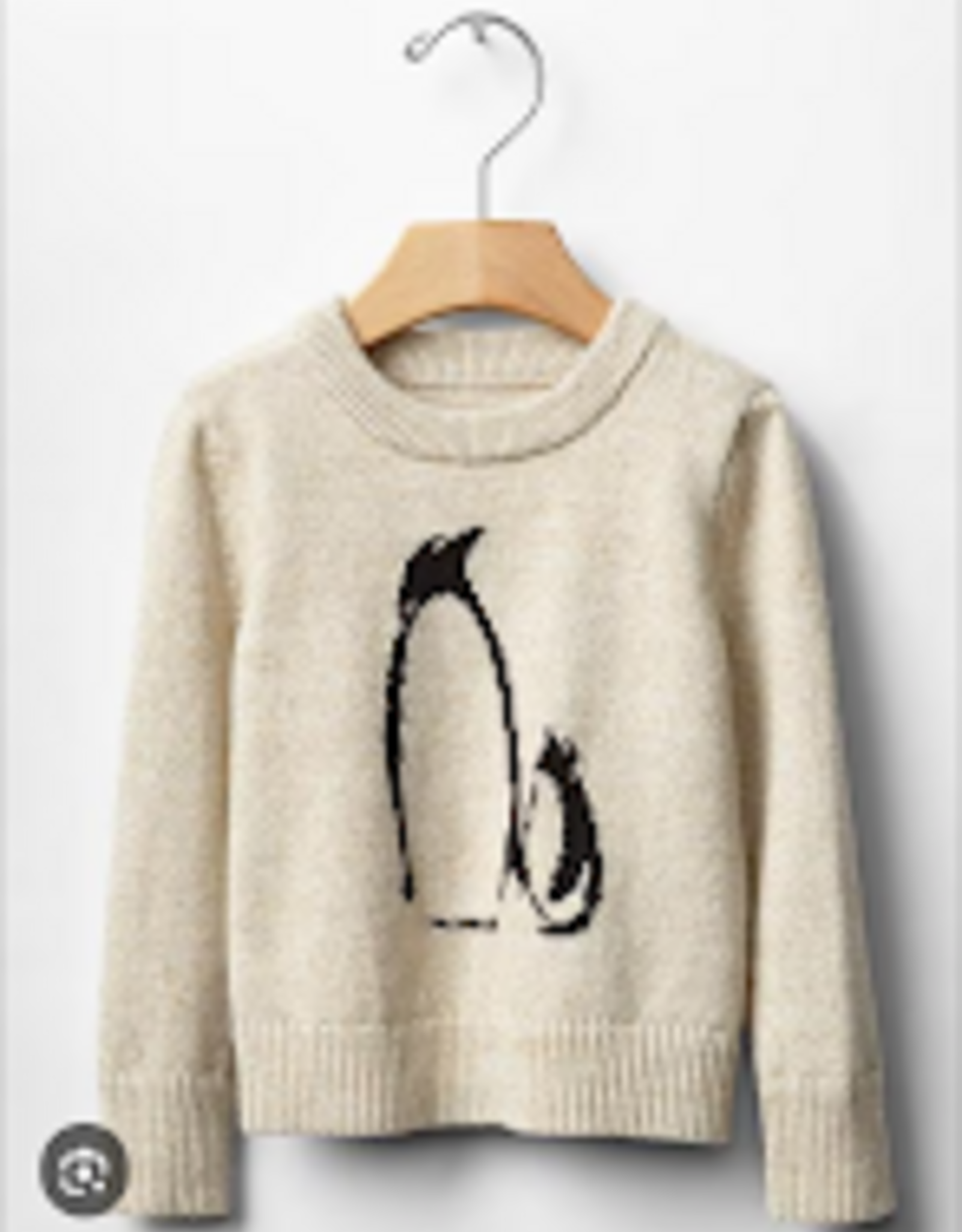 Papillon Papillon Oatmeal PenGuin Graphic Sweater LS
