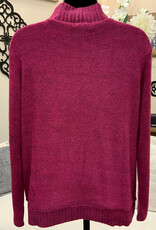 Trisha Tyler Trisha Tyler Pink Heathered Cowl Neck L/S Sweater w/Embroidery