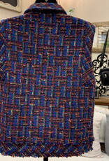 Sharon Young Inc A La Carte L35412VM Multi Color Button Front Vest w/Pockets