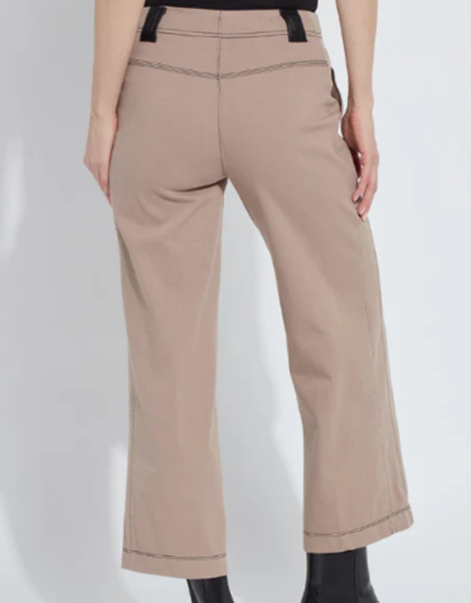 Lysse Lysse  Valerie Taupe  Wide Leg Crop Denim HB