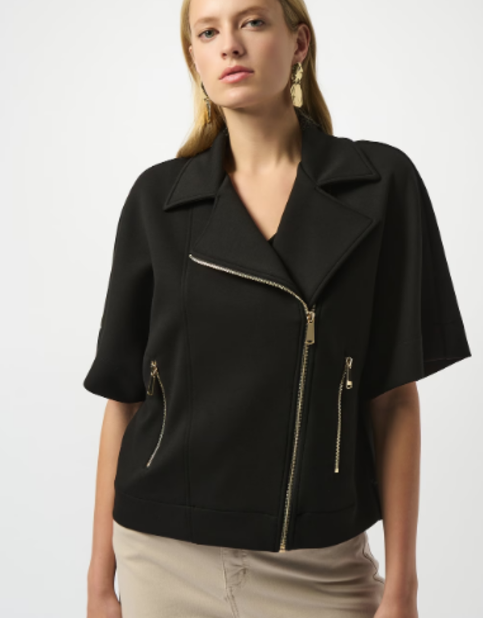 Joseph Ribkoff Joseph Ribkoff Black Edgy Biker Jacket