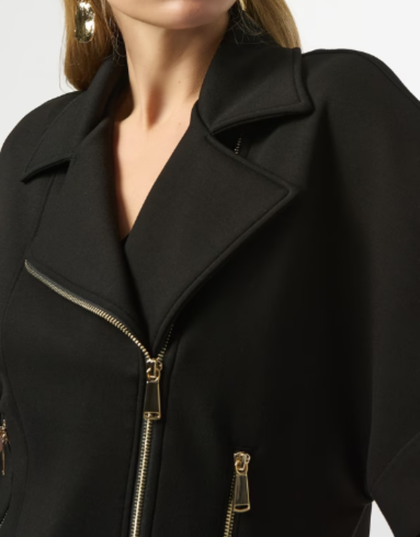 Joseph Ribkoff Joseph Ribkoff Black Edgy Biker Jacket