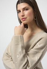 Joseph Ribkoff Joseph Ribkoff 254949 Oyster V-Neck Sweater w/Sequin Design SA