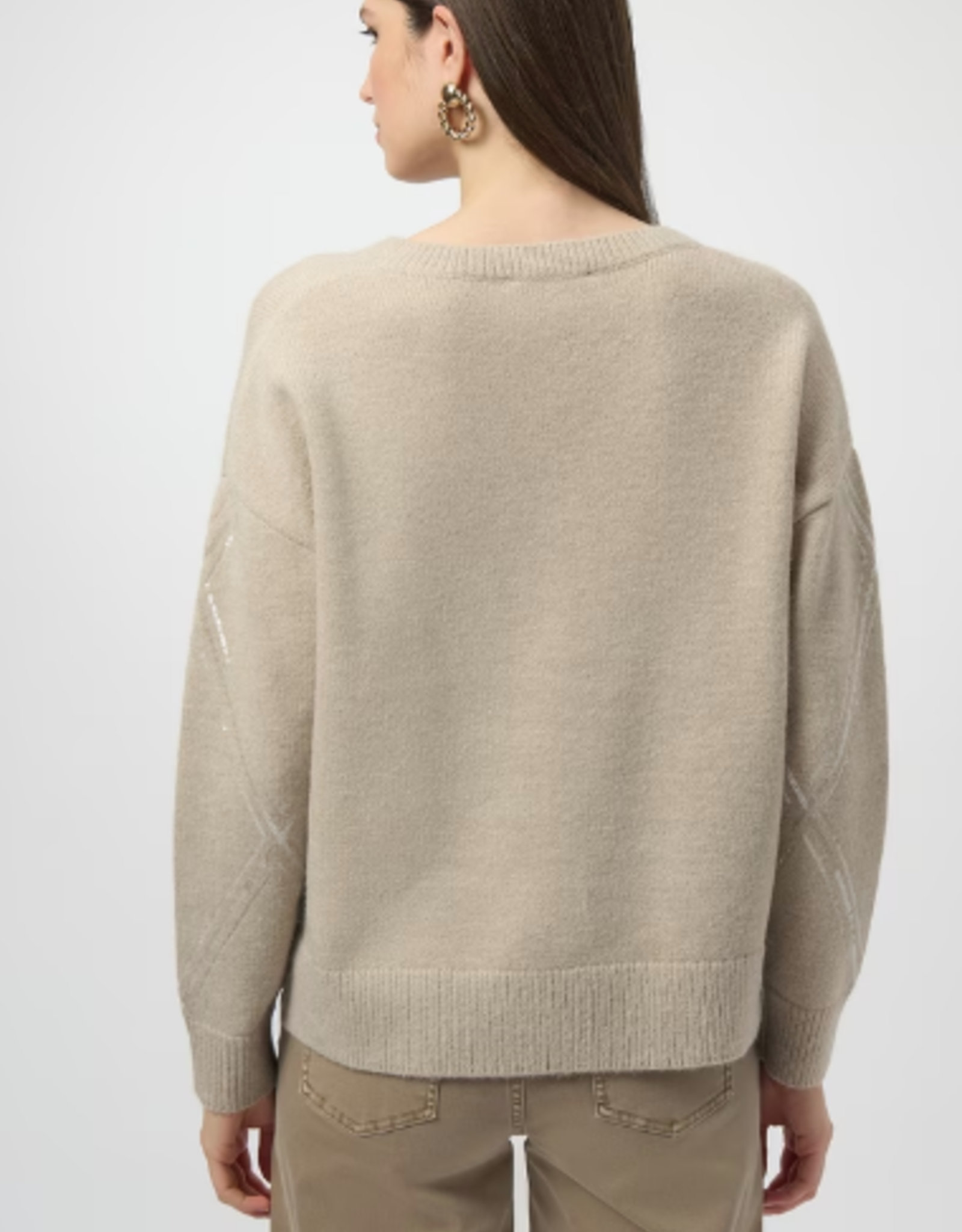 Joseph Ribkoff Joseph Ribkoff 254949 Oyster V-Neck Sweater w/Sequin Design SA