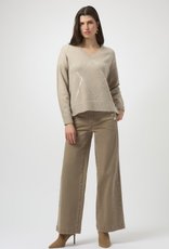 Joseph Ribkoff Joseph Ribkoff Fawn Mid-Rise Wide-Leg Denim Pant
