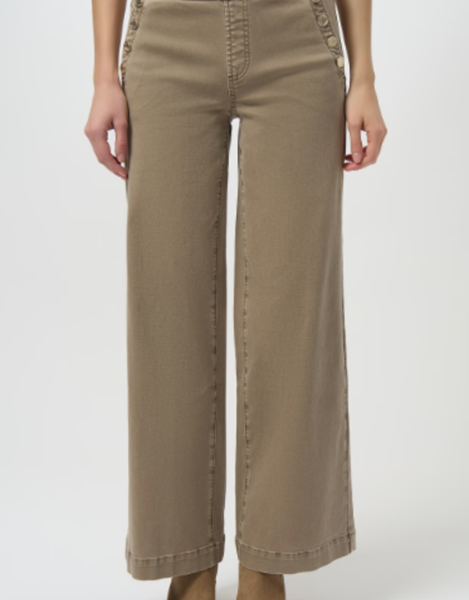 Joseph Ribkoff Joseph Ribkoff Fawn Mid-Rise Wide-Leg Denim Pant