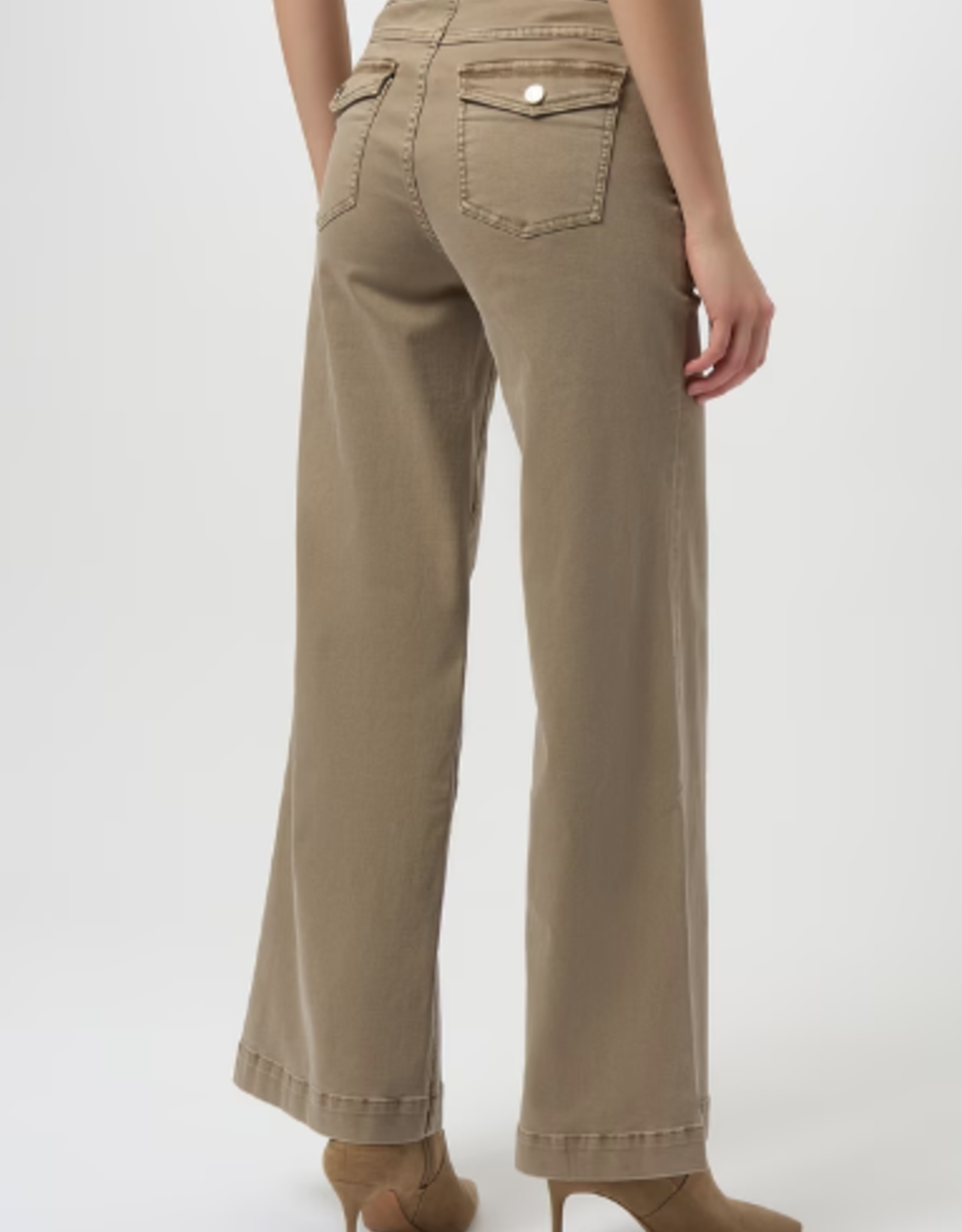 Joseph Ribkoff Joseph Ribkoff Fawn Mid-Rise Wide-Leg Denim Pant
