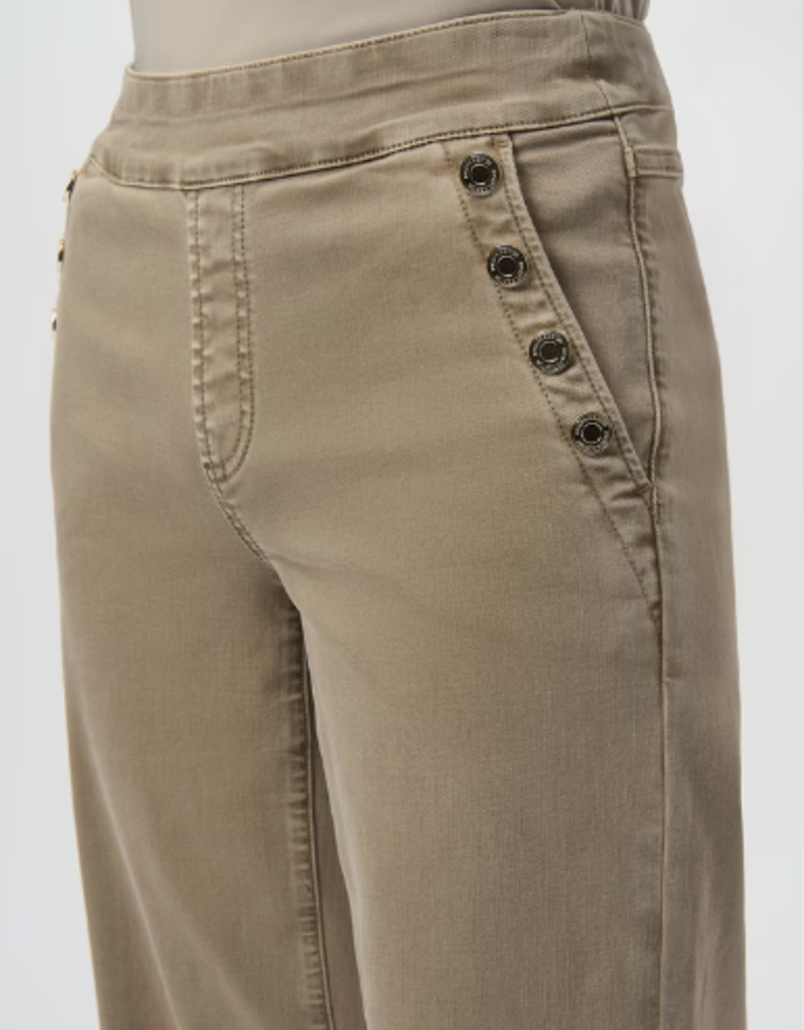 Joseph Ribkoff Joseph Ribkoff Fawn Mid-Rise Wide-Leg Denim Pant