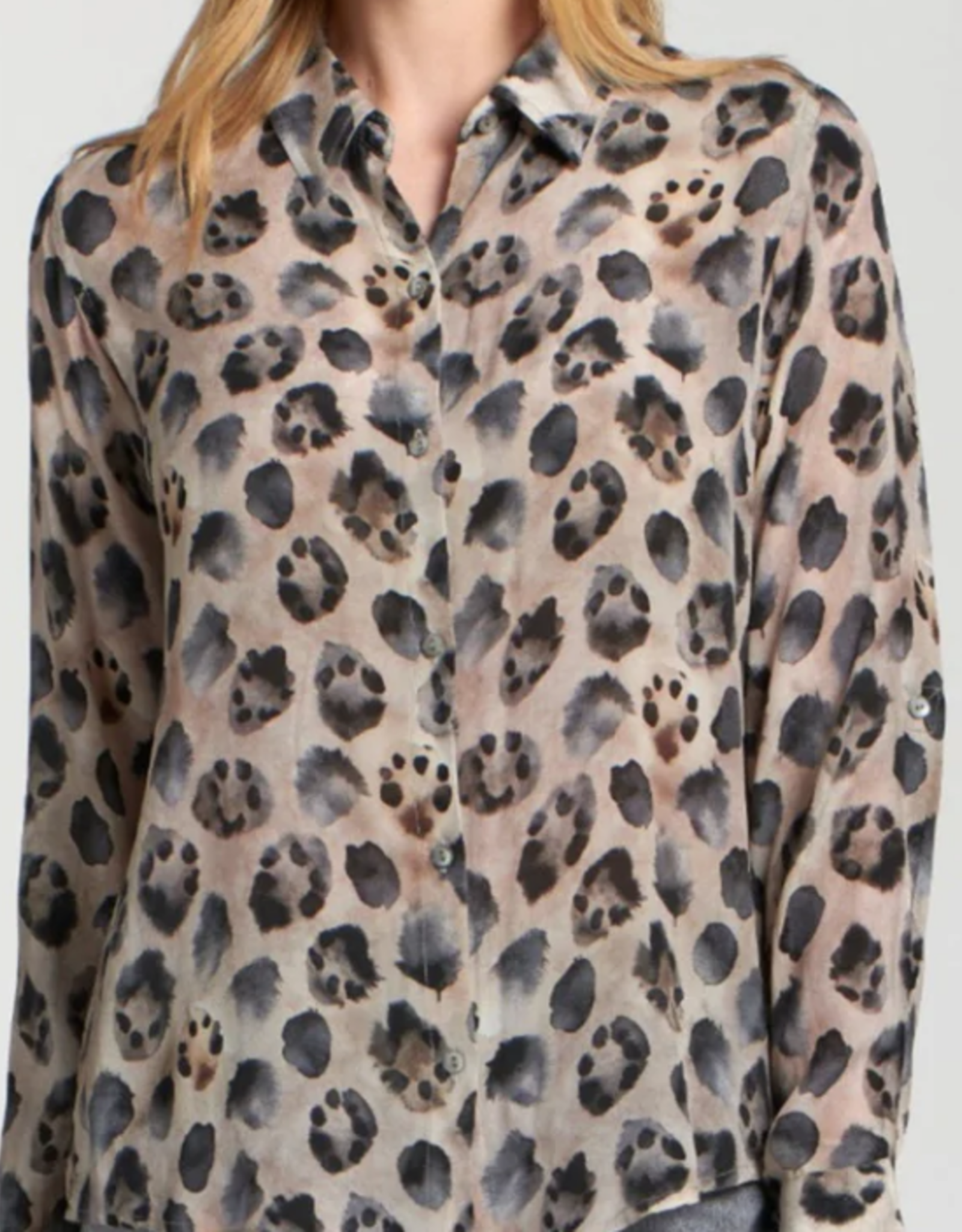 APNY APNY B-52p/C-284D  Animal Pring L/S Button Up Top CA