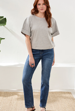 Tribal Tribal Dark Vintage Petite Sophia Straight Leg Denim Pant