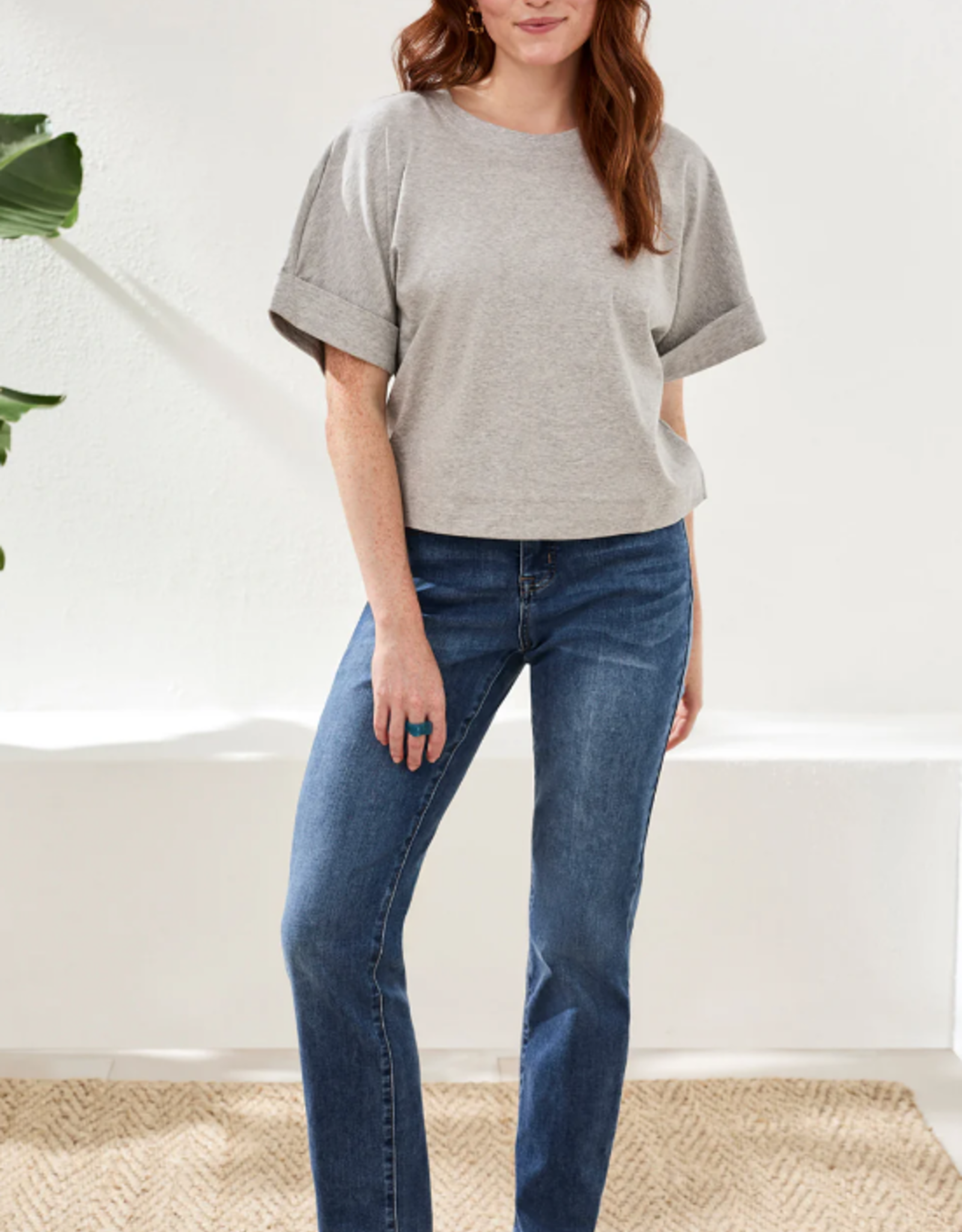 Tribal Tribal Sophia Dark Vintage Petite Straight Leg Denim