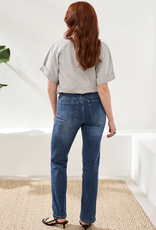 Tribal Tribal Dark Vintage Petite Sophia Straight Leg Denim Pant