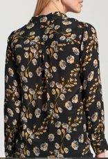 APNY APNY Yellow/BLK Floral  Button Up L/S Top CA