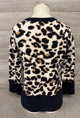 APNY APNY Latte/BLK Animal Print Round Neck L/S Sweater CK