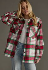 Panache Apparel Panache Apparel Red/Green/WHT Plaid Button Up Jacket AC
