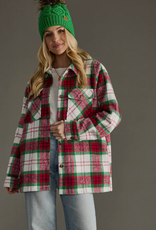 Panache Apparel Panache Apparel Red/Green/WHT Plaid Button Up Jacket AC