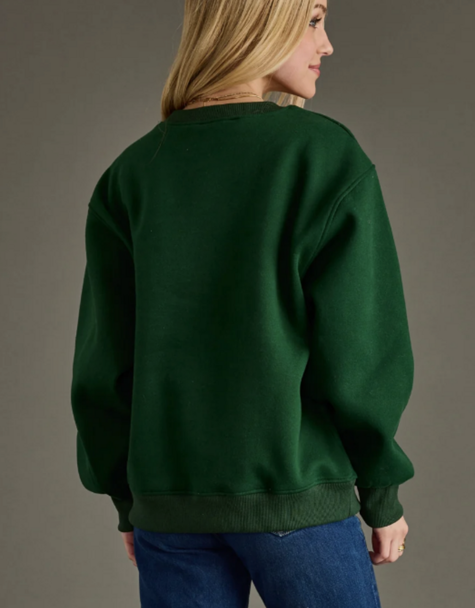 Panache Apparel Panache Apparel Green Better Not Pout Sweatshirt LC