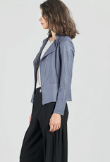 Clara Sunwoo Clara Sun Woo Charcoal Liquid Leather Jacket