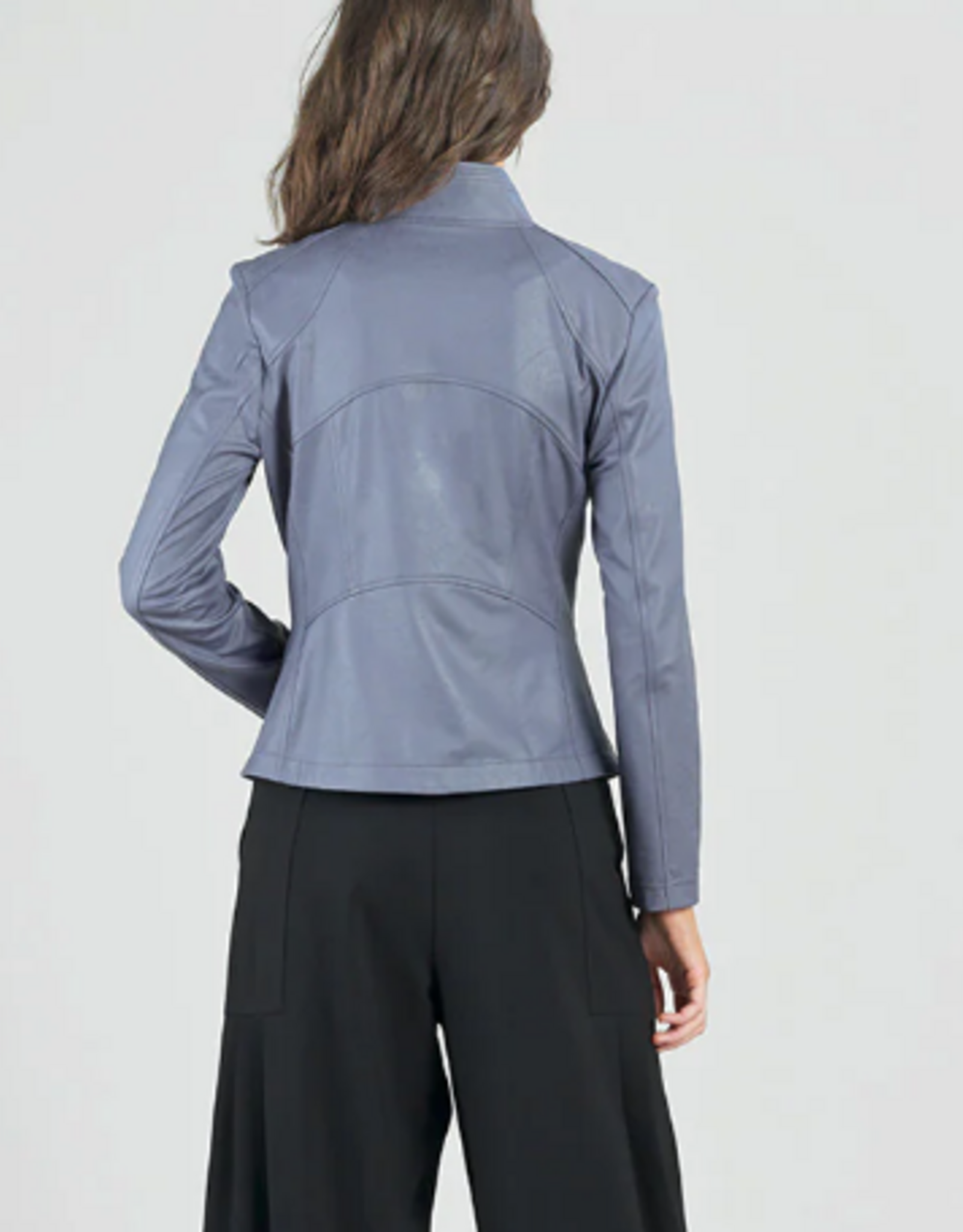Clara Sunwoo Clara Sun Woo Charcoal Liquid Leather Jacket