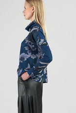 Clara Sunwoo Clara Sun Woo T92WP Navy/BLK Cowl Neck L/S Top