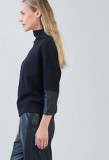 Clara Sunwoo Clara Sun Woo Black Mock Neck Dolman Sleeve Top