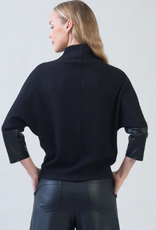 Clara Sunwoo Clara Sun Woo Black Mock Neck Dolman Sleeve Top