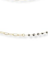 Coronet Jewelry Co Coronet Gold Chain w/Grey Beads Necklace