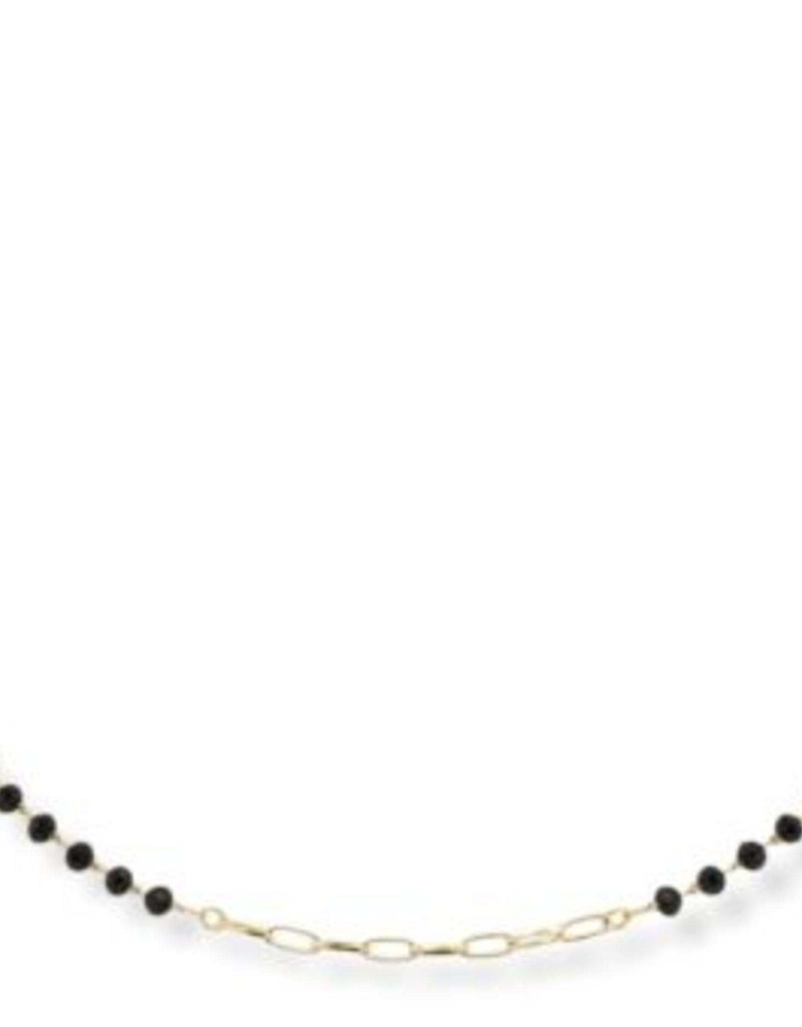Coronet Jewelry Co Coronet Gold Chain w/Black Beads Necklace