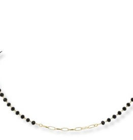 Coronet Jewelry Co Coronet Gold Chain w/Black Beads Necklace