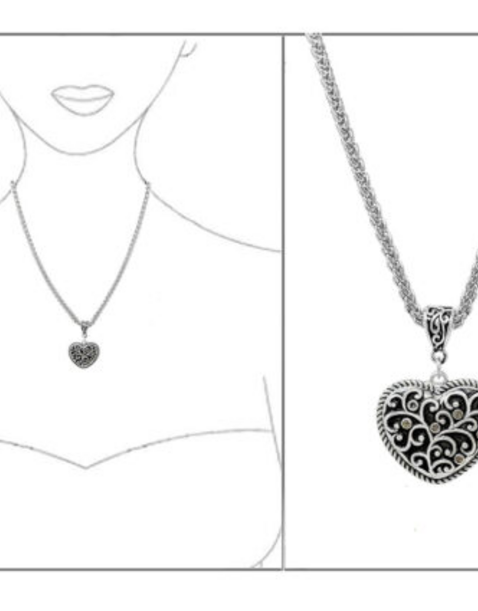 Coronet Coronet 31131 Tailored Heart Pendant Necklace