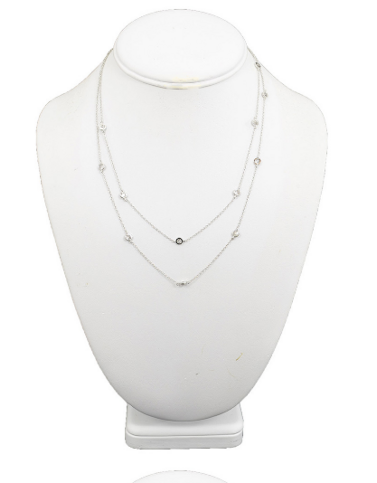 Coronet Coronet 2 Layer Silver Designer Inspired Necklace