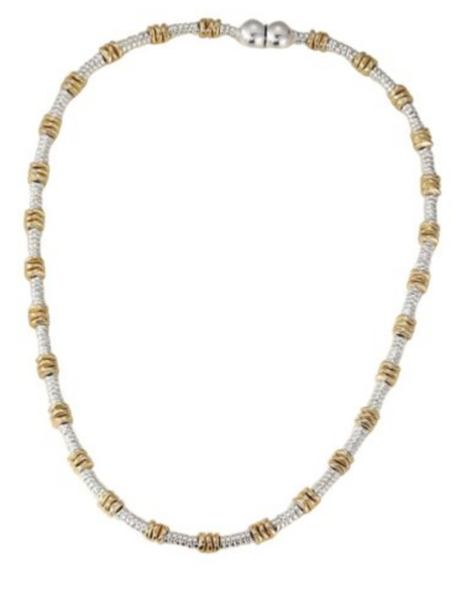 Coronet Coronet 31072N Two Tone Metal Beads Necklace