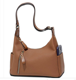 MC Handbags Corp. MC Handbag Kirby Brown Pebble Grain  Hobo MC Handbags Corp. MC Handbag Kirby Brown Pebble Grain  Hobo