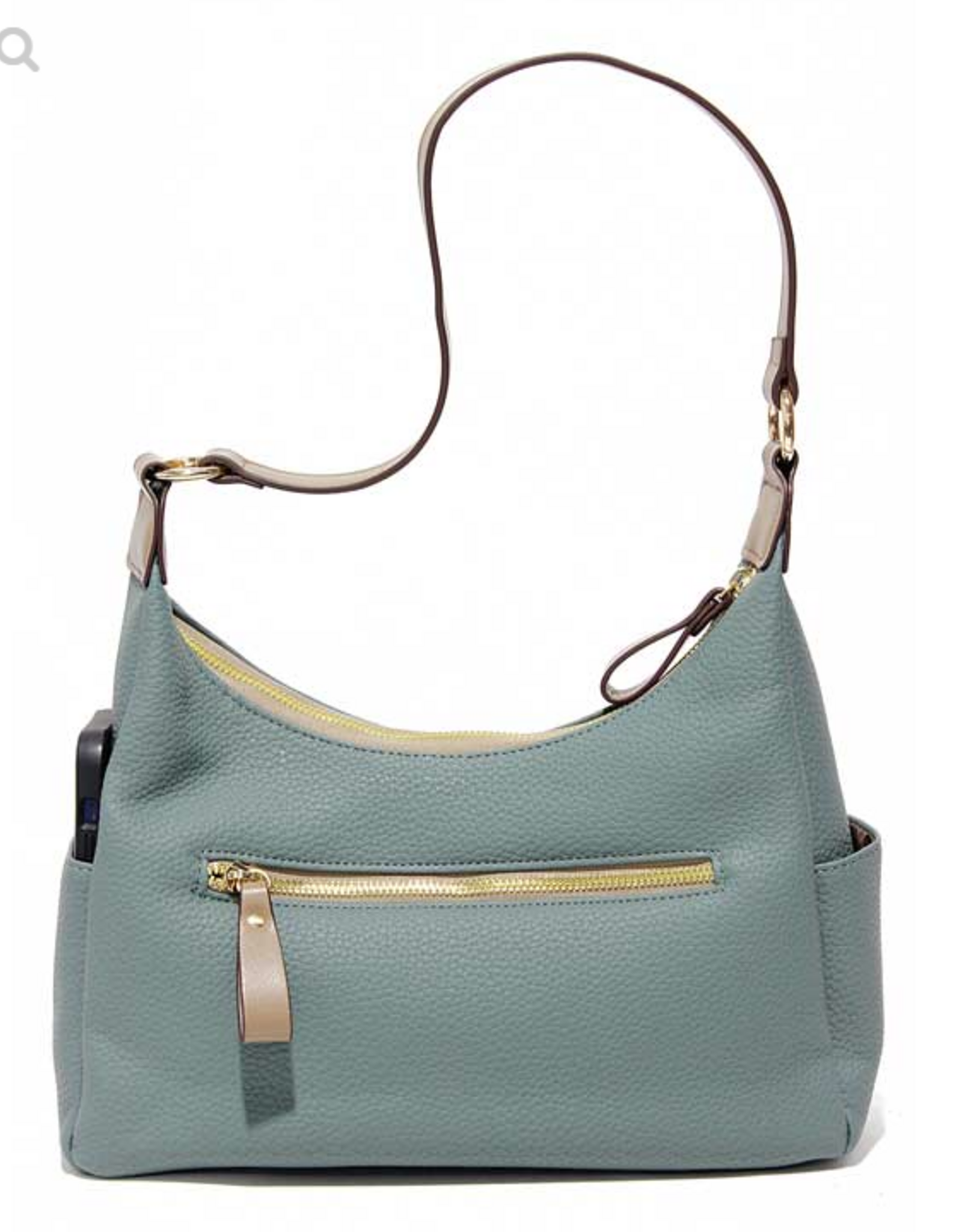 MC Handbags Corp. MC Handbag Kirby Teal Pebble Grain  Hobo