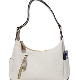 MC Handbags Corp. MC Handbag  Kirby Beige Pebble Grain  Hobo