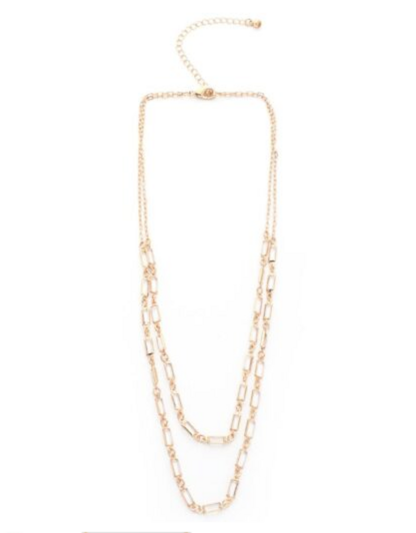 Coronet Jewelry Co Coronet Gold & Clear Crystal 2 Layer Necklace