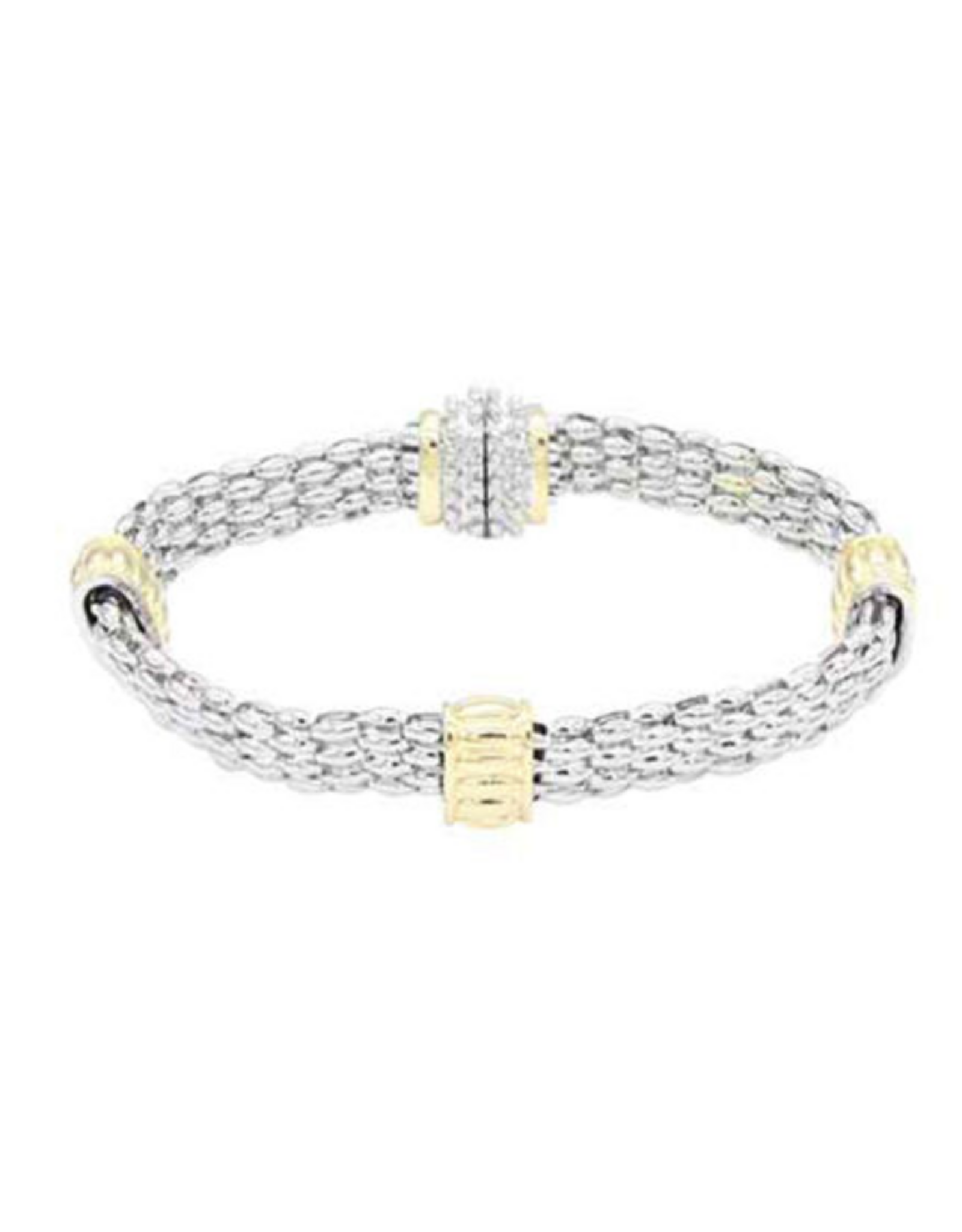 Coronet Coronet 34305 Two Tone Designer Station Magnetic Bracelet