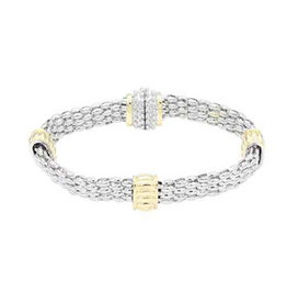 Coronet Coronet 34305 Two Tone Designer Station Magnetic Bracelet